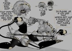 2girls hate_fuck hate_sex j_(murder_drones) moistyghosty murder_drones scissoring sesbian_lex tribadism v_(murder_drones)