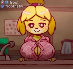 1boy1girl 2d_animation animal_crossing animated big_ass big_breasts doggirl furry furry_female heart-shaped_pupils human_male human_on_furry isabelle_(animal_crossing) mossyfroot nintendo ponytail public_exposure sex sole_female sound_effects speakers tagme vaginal_penetration vaginal_sex vaginal_tugging video voice_acted
