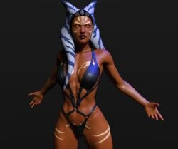 1girls 3d absurd_res absurdres ahsoka_tano ahsoka_tano_(imperial) drinkerofskies female female_only leather leather_clothing nude nude_female orange_body orange_skin solo solo_female star_wars tagme togruta