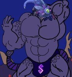 1boy 1male 1man bara big_blue_bubble blue_thong buff buff_male gay genderswap_(mtf) larvaluss magical magical_boy magical_sanctum msm my_singing_monsters sexy shy shy_boy shy_male thong traced traced_art