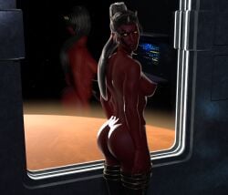 1girls 3d absurd_res absurdres ass breasts drinkerofskies female female_only looking_at_viewer nude nude_female red_body red_skin solo star_wars tagme zabrak