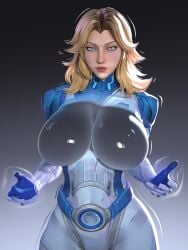 1girls 3d blonde_hair female female_only huge_breasts human invisible_woman large_breasts looking_at_viewer marvel marvel_rivals popogori solo solo_female standing sue_storm