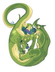 anilingus anus ass ass_eating big_anus blank_eyes blue_anus dragon feet feral flaccid green_scales green_skin hand_on_butt hand_on_penis horns licking licking_ass long_body long_feet long_tongue male male_only ouroboros penis purple_penis_tip purple_tongue self_lick serpentine solo spread_ass white_background wyth