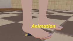 artist_request barefoot charlotte_dunois clothing feet female foot_fetish giantess male mmd one_piece pudding stomping trample tramplefetish, vinsmoke_sanji