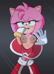 2025 absurd_res against_surface against_window amy_rose bedroom_eyes blush breasts clothed clothing colored eulipotyphlan female hedgehog hi_res jupiterorange looking_at_viewer mammal narrowed_eyes nipples nude on_glass seductive sega smile solo sonic_(series) sonic_the_hedgehog_(series) standing third-party_edit topless zennyc