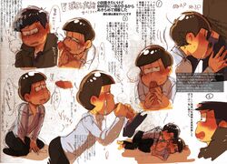 2boys black_hair blush brothers cum family fellatio hair incest male_only matsuno_ichimatsu matsuno_jyushimatsu multiple_boys oral osomatsu-kun osomatsu-san penis siblings sucking yaoi