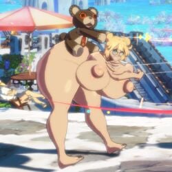 1girls ass ass_bigger_than_head ass_body ass_up bent_over big_ass big_breasts big_butt big_nipples blonde_hair blue_eyes breasts bridget erect_nipples fat_ass female game_screenshot gameplay_screenshot glasses guilty_gear guilty_gear_strive hyper hyper_ass hyper_breasts hyper_butt hyper_thighs lowres massive_ass massive_breasts massive_butt mod modded naked naked_female nude roger_(guilty_gear) size_fetish solo solo_female space_buns thick_ass thick_thighs thighs trans_woman_(lore) white_skin wide_hips