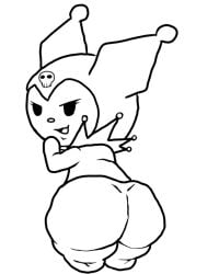 ass fallenchungus huge_ass huge_butt kuromi looking_at_viewer looking_back non-human onegai_my_melody sanrio