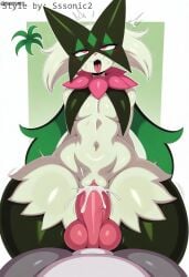 2022 absurd_res ahe_gao ai_generated anthro balls blush bodily_fluids breasts cum cum_in_pussy cum_inside duo eye_roll female female_penetrated first_person_view fur generation_9_pokemon genital_fluids genitals green_body green_fur hellsonger hi_res knot looking_pleasured male male/female male_penetrating male_penetrating_female mammal meowscarada navel nintendo open_mouth penetration penile penile_penetration penis penis_in_pussy pokemon pokemon_(species) pussy sex text tongue tongue_out vaginal_penetration vaginal_penetration