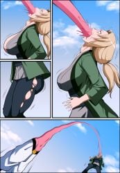 body_invasion crossover dragon_ball dragon_ball_z khear majin_buu naruto naruto_(series) naruto_shippuden tsunade