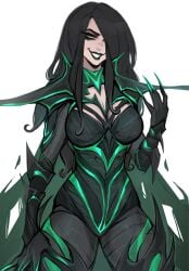 2d big_breasts black_hair breasts cape clothed clothes clothing curvaceous curvaceous_body curvaceous_female curvaceous_figure curvaceous_hips curvy curvy_body curvy_female curvy_figure curvy_hips eyelashes female female_focus female_only hela hela_(marvel_rivals) long_hair marvel marvel_comics marvel_rivals milf not_porn sharp_claws suit thick_thighs thighs tight_suit ykshelter