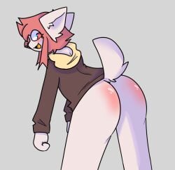 1girls animation_meme_community anthro anthro_only ass feline furry happy lilacxsii love no_humans