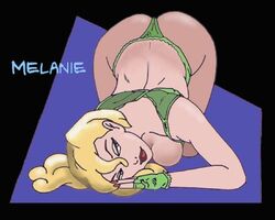 1girls ass batman_(series) batman_beyond dc_comics dcau female female_only karstens melanie_walker solo thong