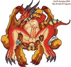 anthro breath_of_fire breath_of_fire_iii cum furry garr male_only ryuu_(breath_of_fire_iii) tagme yaoi