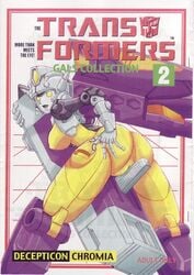 1girls ass big_breasts breasts cute decepticon doujin_cover female female_decepticons female_only fembot galaxy_force looking_back looking_back_at_viewer magazine_cover mecha open_mouth rear_view robot robot_girl sexbot smile solo thunderblast transformers transformers_cybertron yellow_eyes