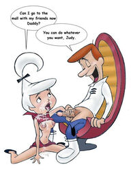 father_and_daughter flats george_jetson hanna-barbera incest jab judy_jetson nipples straight_hair the_jetsons