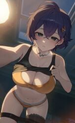 1girls adult adult_female ahoge antenna_hair bare_armpits bare_arms bare_belly bare_chest bare_hands bare_hips bare_legs bare_midriff bare_navel bare_shoulders bare_skin bare_thighs belly belly_button big_breasts black_hair black_hair_female breasts busty busty_female busty_girl character_request cleavage collarbone curvaceous curvaceous_body curvaceous_female curvaceous_figure curvaceous_hips curvaceous_thighs curvy curvy_body curvy_female curvy_figure curvy_hips curvy_thighs ear_piercing ear_piercings earrings elbows exposed_armpits exposed_arms exposed_belly exposed_chest exposed_hips exposed_legs exposed_midriff exposed_navel exposed_shoulders exposed_skin exposed_thighs exposing exposing_breasts exposing_chest exposing_self female female_focus female_only fingernails fingers green_eyes green_eyes_female groin hair_between_eyes half_naked half_nude high_resolution highres hourglass_figure indoor indoor_nudity indoors large_breasts lean_figure leggings legwear looking_at_viewer looking_down looking_down_at_viewer mature mature_female midriff naked naked_female naked_woman narrow_waist navel nude nude_female nudity over-kneehighs pierced_ear pierced_ears plump_breasts semi_nude short_hair shoulders showing_breasts showing_chest slender_body slender_waist slim_waist solo sports_bra standing stockings sweat sweatdrop sweating sweaty sweaty_body sweaty_breasts sweaty_legs sweaty_thighs thick_thighs thigh_gap thigh_highs thighhighs thighs unnunal_(unneonal) upper_body wide_hips zenless_zone_zero