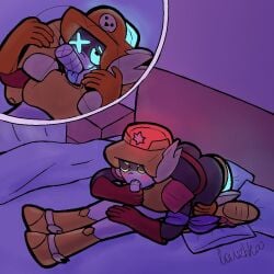 69 brawl_stars gay gay_sex incest larry_(brawl_stars) lawrie_(brawl_stars) louzhka oral_sex robot robot_sex twincest