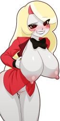 1girls breasts charlie_morningstar_(hazbin_hotel) clothed clothes clothing demon_girl female female_only hazbin_hotel hips humanoid manyakis nipples no_panties no_pants pussy solo solo_female thick thick_thighs thighs transparent_background wide_hips