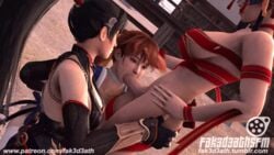 3d animated animated_gif dead_or_alive deepthroat fak3d3ath fellatio futa_on_female futanari gif intersex kasumi_(doa) kunoichi momiji_(ninja_gaiden) ninja_gaiden no_sound nyotengu oral tecmo