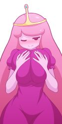 1:2 1girls adventure_time big_breasts breasts female female_only huge_breasts large_breasts manyakis princess_bubblegum solo solo_female transparent_background