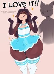 2boys anthro cheerleader cheerleader_uniform crossdressing dialogue femboy freckles furry furry_only huge_ass kk_(kkoart) kkoart male male_only png tail tanuki text thick_thighs wide_hips