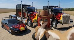 anthro, auto, barely barn, big bikini, black boobs, breasts, busty, car, cleavage, clothed, cowgirl, curvy, farm female female, flames, furry furry, horns, hot huge kenworth, mk4, muscles nsfw, nude, outdoors, peterbilt, pinup pose, provocative, redhead, rod selfie, setting, sexy sexy, slutty, style, suggestive supra, thick thighs, toyota truck, vehicle,