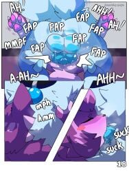 2025 3:4 age_difference anal anal_sex animal_genitalia animal_penis anthro anus balls big_balls big_penis blue_body blue_fur blue_hair blush blush_lines canid canine canine_genitalia canine_penis canis claws closed_eyes comic digital_drawing_(artwork) digital_media_(artwork) domestic_cat dr_louise_(sonotiq-poya) duo ejaculation face_on_chest felid feline felis fur genitals hair hi_res huge_balls huge_cock humanoid jackal jewelry jin_(sonotiq-poya) light lighting lying male male/male mammal masturbation neck_tuft nipple_fetish nipple_play nipple_suck on_back paws penetration penile penile_penetration penis penis_in_ass purple_body purple_fur purple_hair rear_view sex shaded sonotiq-poya sucking tail tuft watermark xenoverse_(sonotiq-poya_series)