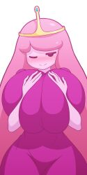 1:2 1girls adventure_time big_breasts breasts female female_only huge_breasts large_breasts manyakis princess_bubblegum solo solo_female transparent_background