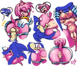 amy_rose anthro ass balls breasts clothing cum cum_inside devilish_ghoul eyelashes female fur gloves hair hedgehog mammal meme nipples nude penis presenting pussy sanic_hegehog sex sonic_(series) sonic_the_hedgehog