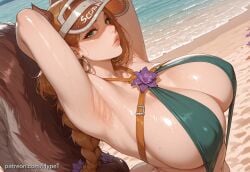 1girls ai_generated alternate_version_at_source animal_ears animal_tail armpit ass beach big_ass big_breasts big_butt breasts breasts_focus chubby chubby_female female ginger ginger_female ginger_hair hypet marvel_rivals shiny shiny_skin sideboob squirrel_girl_(marvel) squirrel_girl_(marvel_rivals) squirrel_girl_(sunshine_squirrel) tagme upper_body video_game_character wet wet_body