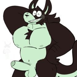 balls brown_fur dick furry furry_balls furry_male green_fur green_nipples male muzzle penis tagme wolf