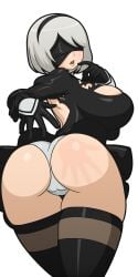 2d ass color colored female hand_print light-skinned_female light_skin manyakis nier:_automata pale-skinned_female pale_skin slap_mark tagme transparent_background upskirt wide_hips yorha_2b
