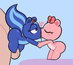 2025 all_the_way_through giggles_(htf) happy_tree_friends kinky kissing male petunia_(htf) spitroast unseen_male yopy
