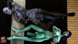 2futas 3d alien animal_genitalia_on_humanoid asari asari_futanari dhead dickgirl flaccid futa_only futanari horsecock horsecock_on_humanoid huge_balls huge_cock intersex liara_t'soni mass_effect penis soria