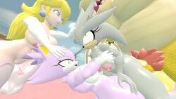 blaze_the_cat bowser princess_peach rule_63 sfm silver_the_hedgehog silverknight395 source_filmmaker tagme