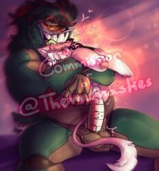 duo furry male metallic_body pink_fur robot them_nasties toontown_corporate_clash toontown_online