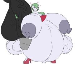 1girls belly curvy gardevoir huge_cock hyper penis poke pokemon pokemon_(species) pregnant tagme