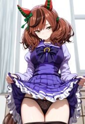 1girls ai_generated animal_ears anthropomorphization artist_request eyes female hair legs nice_nature_(umamusume) skin tagme umamusume umamusume_pretty_derby young