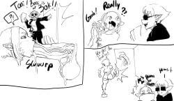 dripping_cum fat_cock fellatio female huge_balls huge_cock male oral poney shinobupp toni_(shinobupp) veiny_penis