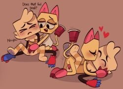 1cuntboy 1futa 70wwwwg blue_hands blue_nails blue_pawpads blush blushing claw_toes cum cuntboy dandy's_world dickgirl feet_paws female female_on_top fluffy_body freckles futanari goob_(dandy's_world) heart incest intercourse intersex kissing looking_scared naked paper_cup pawpads pink_claws pink_nails pussy red_hands red_nails roblox rubbing_pussy scraps_(dandy's_world) sex sharp_nails sibling_incest siblings smooch striped_legs white_clothes white_dress