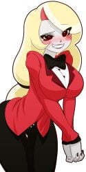 1girls breasts charlie_morningstar_(hazbin_hotel) clothed clothes clothing demon_girl female female_only hazbin_hotel hips humanoid manyakis solo solo_female thick thick_thighs thighs transparent_background wide_hips