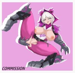 ass big_ass big_breasts big_butt big_nipples big_thighs big_titties breasts curvaceous curvaceous_female curvaceous_figure curvy curvy_figure curvy_hips epic_games female fortnite furry furry_female furry_only mulyshav nipples pink_body pink_fur pussy raven_team_leader raven_team_leader_(fortnite) white_hair