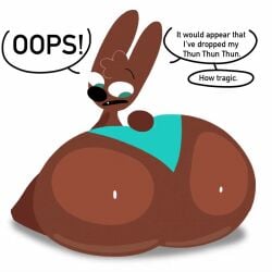 animated anthro ass big_ass breathotter chocolate_bunny cocoa_the_bunny femboy huge_ass hyper_ass jiggling_ass lagomorph large_ass looking_back male male_only rabbit thick thick_ass thick_thighs wide_hips