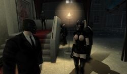 3d bdsm_outfit big_breasts blonde_hair bondage breasts hitman hitman_contact_(2004) io-interactive latex latex_bodysuit latex_clothing latex_suit official_art screenshot skinsuit twintails video_games