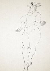 gwizzly nude pinup roxie_(gwizzly) sketch tagme thick