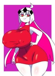 1girls ass big_ass big_breasts breasts clothed clothed_female clothing dress female female_focus female_only fnf fnf_entity fnf_mod fnf_mods friday_night_funkin friday_night_funkin:_entity friday_night_funkin_mod full_comfort fully_clothed fully_clothed_female girlfriend_(friday_night_funkin)_(cosplay) inner_hair newgrounds nikusa_(sugarratio) pink_inner_hair red_clothing red_dress simple_background solo solo_female solo_focus thick_thighs thighs two_tone_hair white-skinned_female white_body white_hair white_hair_female white_skin