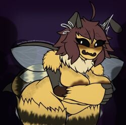 1girls animal_humanoid antennae_(anatomy) anthro aphis_(bepinips) areolae arthropod arthropod_abdomen arthropod_humanoid ass bee bee_humanoid black_sclera blush blush breasts brown_hair brown_nipples chubby_female covering covering_breasts covering_crotch covering_self curvaceous curvy curvy_female curvy_figure embarrassed_nude_female enf exhibitionism female freckles freckles_on_ass freckles_on_breasts freckles_on_face freckles_on_thighs fur hair honey_bee honey_bee_humanoid huge_breasts huge_butt humanoid hymenopteran insect_humanoid insects mistyy_dark_story_(artist) nipple_slip nude nude_female overweight overweight_female public public_nudity shocked_expression shocked_eyes slightly_chubby slightly_chubby_female thick_thighs twitching white_eyes yellow_body yellow_fur