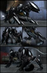 3_toes 3d 3d_(artwork) antonioy111 biomechanical black_body blade_wolf canid canine canis clawed_feet cybernetics facemask glistening glistening_body hyper hyper_balls hyper_genitalia hyper_penis knife konami long_tail male_only metal_gear metal_gear_rising metal_gear_rising:_revengeance metal_gear_solid platinum_games quadruped robot sfm sharp_claws sharp_teeth solo solo_focus solo_male tail teeth tongue_out vein veins veiny veiny_penis weapon weapons wolf