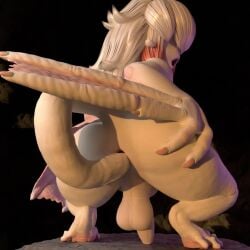3d anal_masturbation animated anthro anthro_dragon balls blender_(software) chubby chubby_femboy chubby_male dragon femboy gaping_anus hikaru_(dragonlewdster) khezu lithiumlord male male_only monster_hunter no_eyes original_character penis tagme tail_fucking tail_masturbation tail_penetration testicles video wyvern